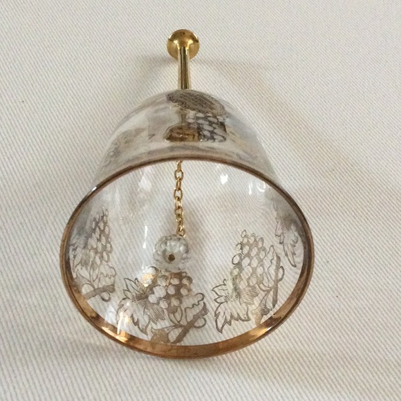 3/$10 | Vintage Genuine Lead Crystal Dinner Bell with Brass handle-made in Italy - Picture 5 of 7